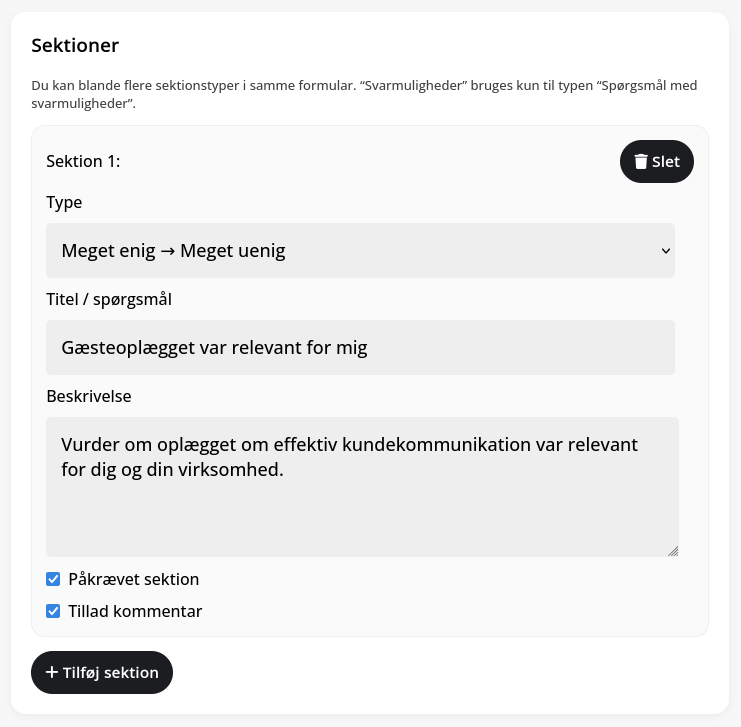 Flere valgmuligheder